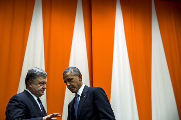 Петр Порошенко и Барак Обама на встрече в Нью-Йорке