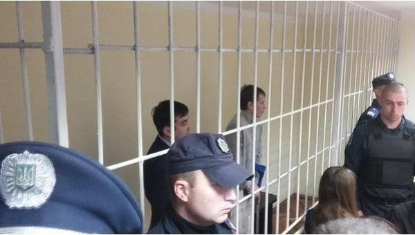 Россияне Евгений Ерофеев и Александр Александров в зале суда. Архивное фото