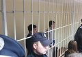 Россияне Евгений Ерофеев и Александр Александров в зале Голосеевского районного суда Киева, 29 сентября 2015 г.