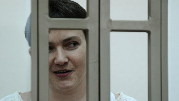Надежда Савченко в российском суде. Архивное фото