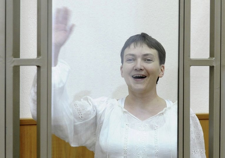 Надежда Савченко на очередном заседании Донецкого городского суда Ростовской области.