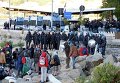 Столкновения полиции и мигрантов в Италии.
