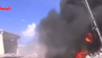 Последствия авиаудара ВВС РФ в Сирии. Видео
