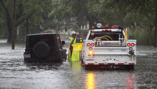 Последствия наводнения в Южной Каролине, США.