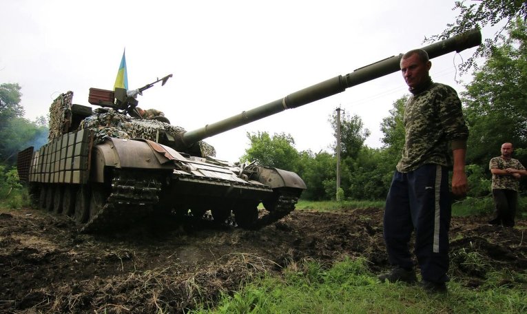 Отвод вооружений ВСУ калибром менее 100 мм в Луганской области (возле поселка счастье)
