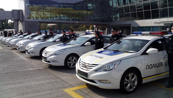 Полицейский патруль в аэропорту Борисполь