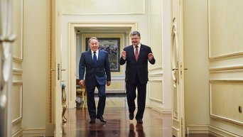 Петр Порошенко и Нурсултан Назарбаев в Казахстане