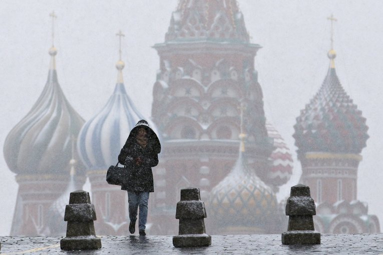 В столице России на этой неделе выпал первый снег