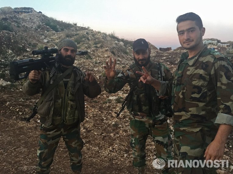 Позиция сирийской армии в районе поселения Араму