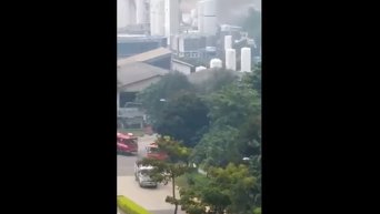 Взрыв в Сингапуре. Видео