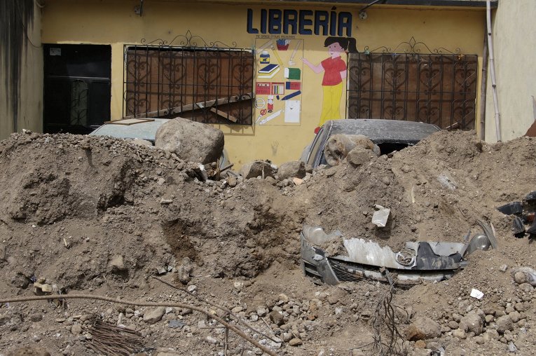 Ликвидация последствий оползня в Гватемале