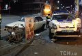В центре Киева автомобиль патрульной полиции попал в ДТП