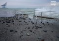 Шторм уничтожил часть набережной коплекса Немо на пляже Ланжерон в Одессе