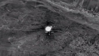 Нанесение бомбардировщиком Су-34 точечного авиаудара. Видео