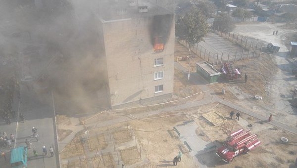 Пожар в харьковской многоэтажке