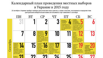 Календарный план местных выборов в 2015 году. Инфографика