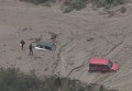 Потоки грязи на шоссе в Калифорнии