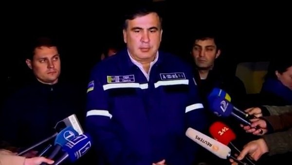 Михаил Саакашвили в Затоке