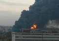 Крупный пожар на складе в Выборгском районе Санкт-Петербурга