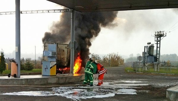 Пожар на автозаправочной станции в Тернопольской области