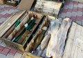 Тайник с боеприпасами, найденные в городе Счастье Луганской области