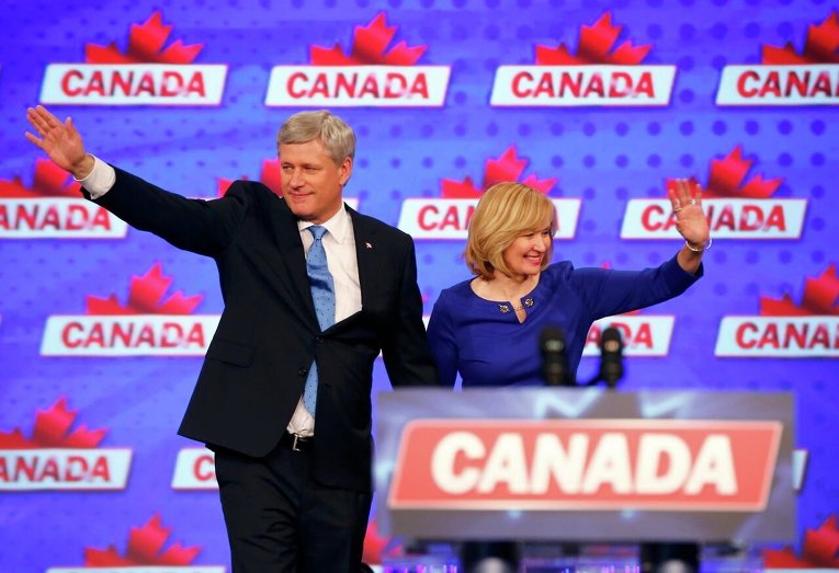 Стивен Харпер с супругой, занимавший пост премьер-министра Канады