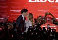 Лидер Либеральной партии Канады Джастин Трюдо с супругой, новый премьер-министр