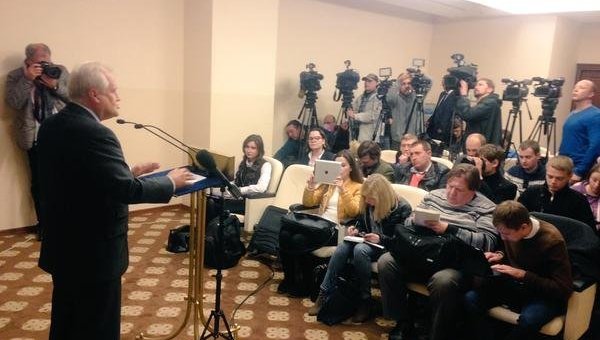 Представитель ОБСЕ на переговорах контактной группы по Украине Мартин Сайдик подводит итоги переговоров в Минске