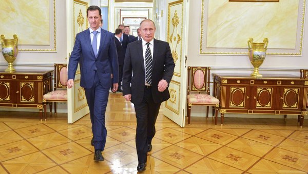 Президент Сирии Б.Асадом и президент РФ В. Путин