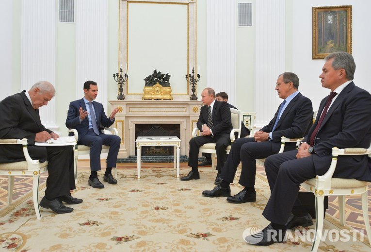 Президент России В.Путин встретился с президентом Сирии Б.Асадом