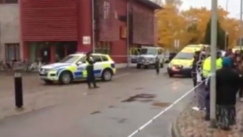 Вооруженное нападение на школу в Швеции. Видео