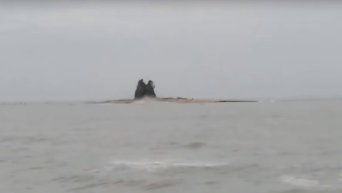 Извержение вулкана в Азовском море. Видео