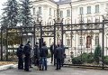 Милиция возле здание Верховного суда Украины после сообщения о минировании здания