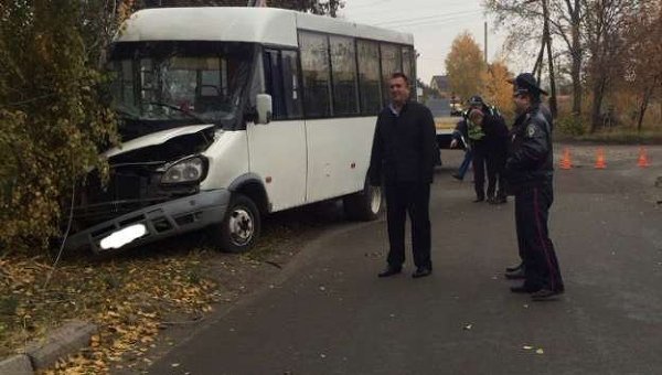Авария пассажирского автобуса в Киевской области