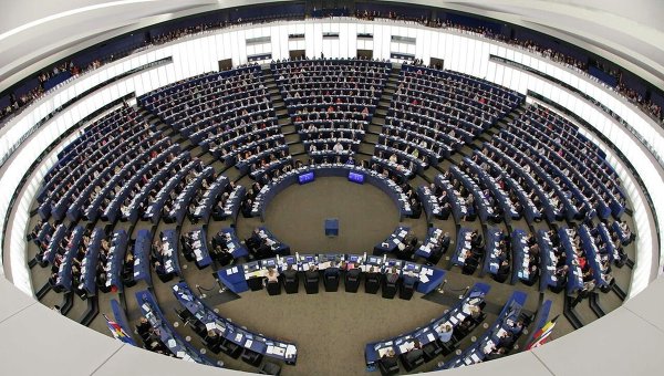 Заседание Европарламента в Страсбурге.