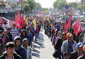 Протест крестьян против президента Парагвая Орасио Картеса в Асунсьоне, Парагвай