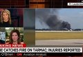 Возгорание самолета во Флориде. Видео