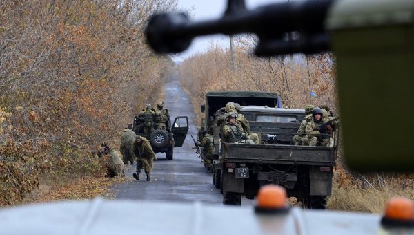 Маневры украинских десантников в зоне АТО