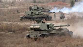 Боевые стрельбы артиллеристов в Харьковской области