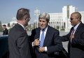 Госсекретарь США Джон Керри прибыл в президентский дворец в Ашхабаде.