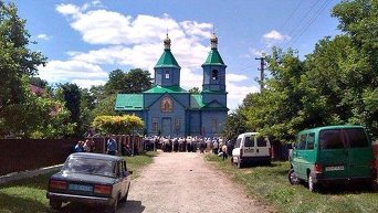 Церковь в селе Катериновка Кременецкого района Тернопольской области, где произошел конфликт