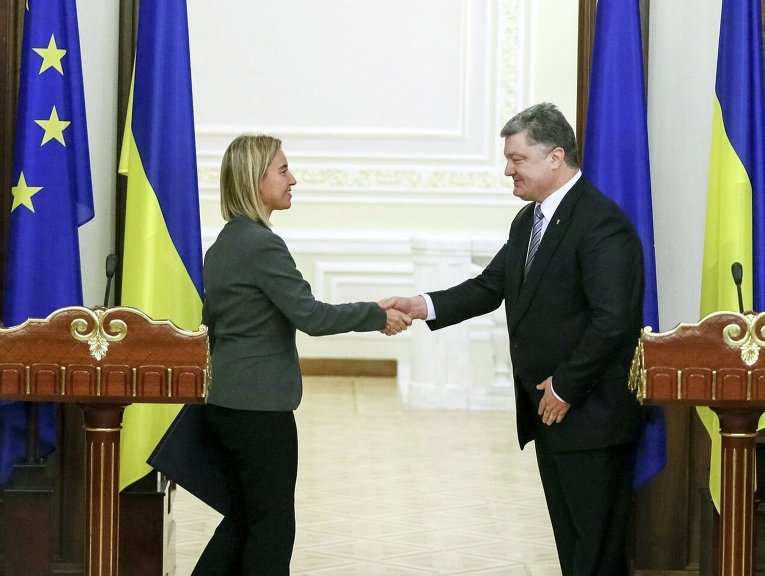 Визит главы дипломатии ЕС Федерики Могерини в Киев.